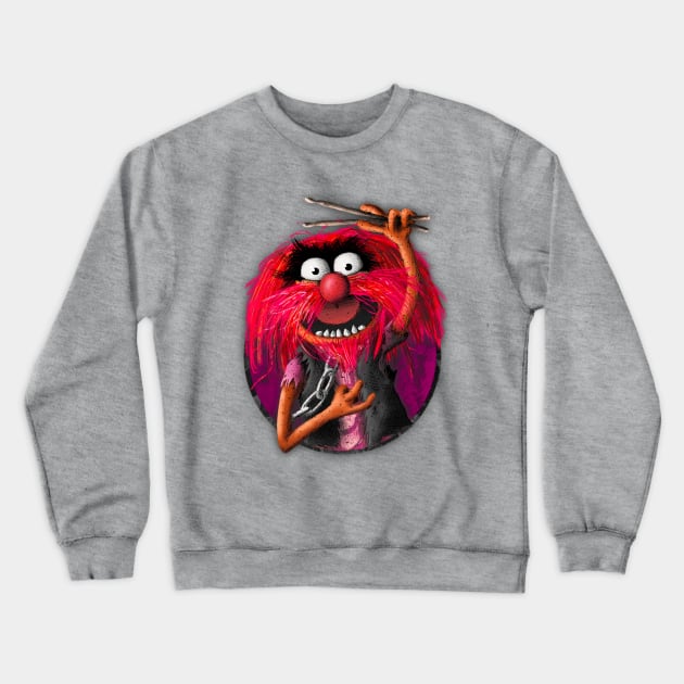 Animal! Crewneck Sweatshirt by Just Reese Art